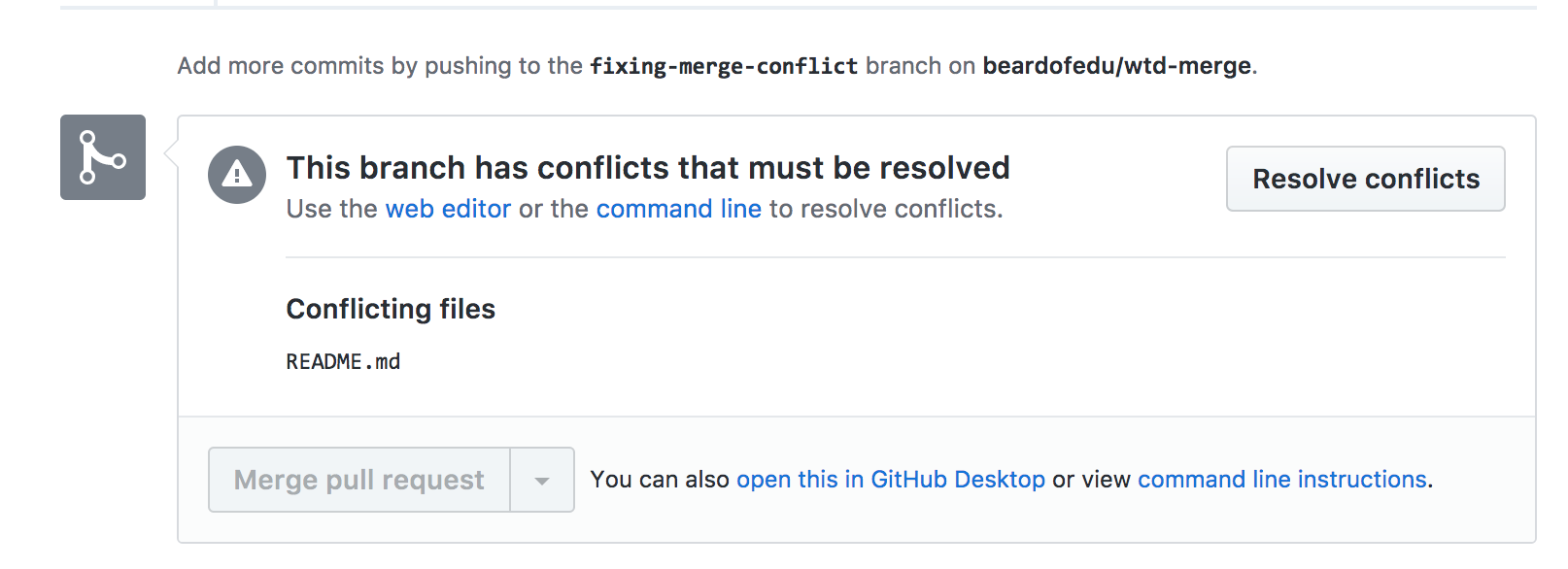 Github Merge Conflict